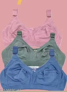 Comfortable Cotton Bras - 3 Pack