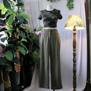 Vintage Olive Wide Leg Jeans
