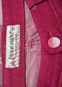 Bright Pink  Capri Jeans