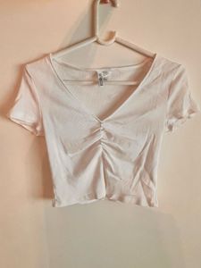 White H&amp;M Cropped Top &lt;3