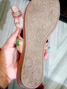 Floral Ethnic Flats/1 time wear only