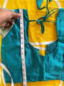 Green &amp; Gold Saree with Blouse