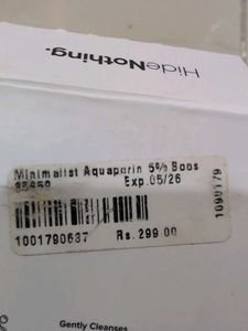 Minimalist Aquaporin Booster 05%