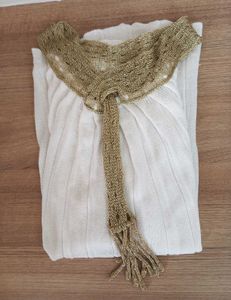 WHITE &amp; GOLD TOP