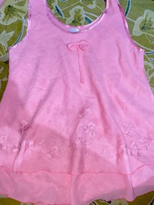 Pink Sheer Babydoll Top