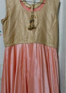 Peach &amp; Golden Function Wear Gown