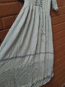 Light Blue Casual Embroidered Dress