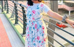 OFF WHITE FLORAL MAXI DRESS