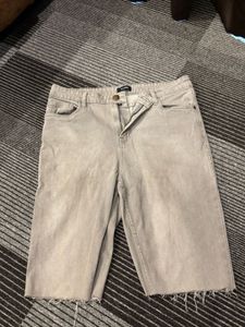 Distressed Denim Bermuda Shorts