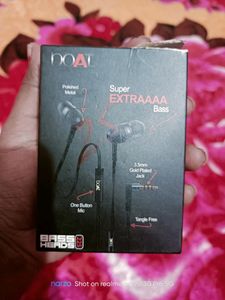 Boat Earphones With Free B Type Data Cable (New)