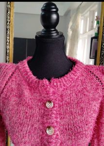 Pink Knit Cardigan