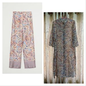 Paisley Print Long Top & Pant Set