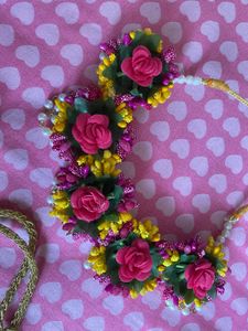 Yellow Pink Flower Jewellery