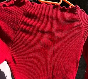 Korean Long Sleeve Off Shoulder Top