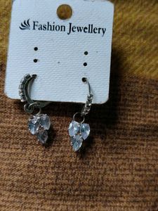Sparkling Silver Drop Earrings