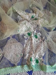 Elegant Green Floral Dupatta