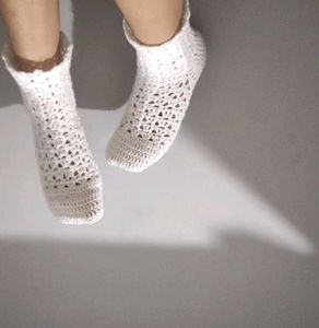Crochet White Socks