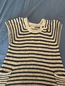 Striped Knit winter homeDress free size