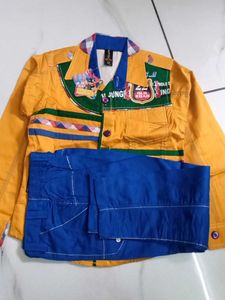 Toddler's Yellow & Blue Outfit