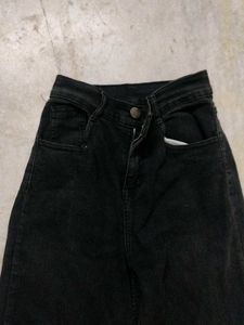 Flared Jet Black Jeans