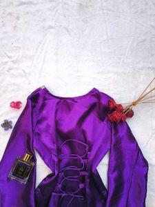 Corset Back Satin Kurti 🪻