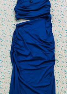 Blue Cutout Bodycon Dress