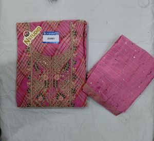 Pink Embellished Kurta Set