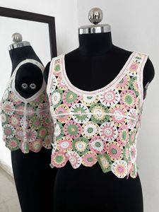 Crochet Floral Top