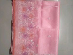 PINK COLOUR PAPER SILK SAREE