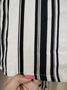 Striped Tie-Front Shirt