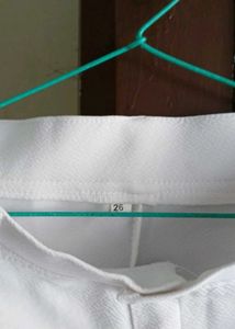 White Wide Leg Trousers