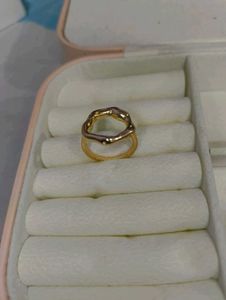 Gold Irregular Circle Ring