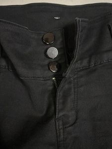 Black Ripped Detail Pants