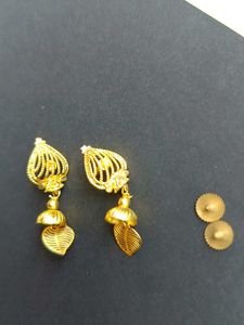 Golden Jhumka Earrings