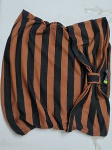 Striped Tie Crop Top