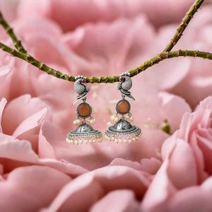 Peacock Jhumka Earrings
