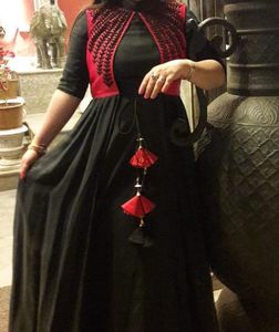 Beautiful Black Pearl Work Gown