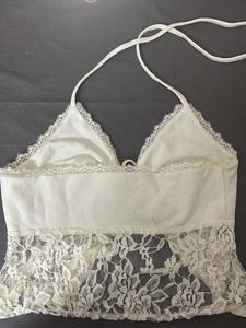 White Lace Halter Top