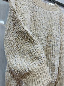 Beige Knit Pullover Sweater - M to L Size