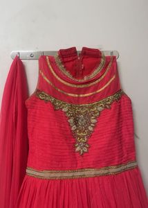 Hot Pink Indian Anarkali Dress