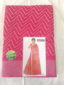 Elegant Pink Saree with Blouse