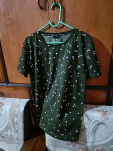 Polka Green Top
