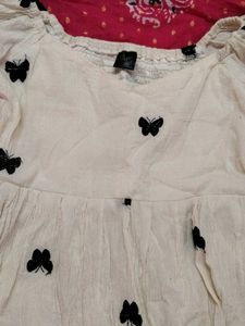 Butterfly Embroidered Top