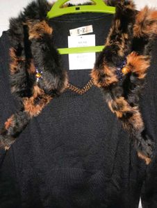Fur Trim Sweater