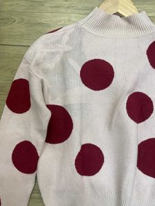 Polka Dot Sweater Top - Bust upto 38