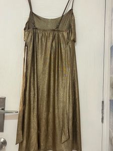 Party Wear Golden Shimmer Dress