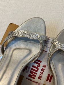 Metro Embellished Silver Heels