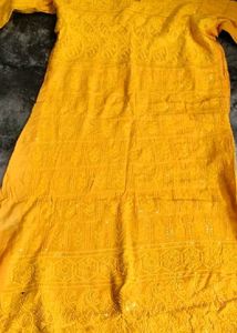 Yellow Colour Kurti Pant Sets.Very Good  Sets Hai.
