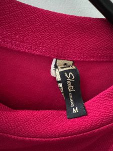 Pink Sheer Sleeve Top-M