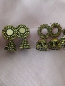 Earrings Jhumkas Set Of 5